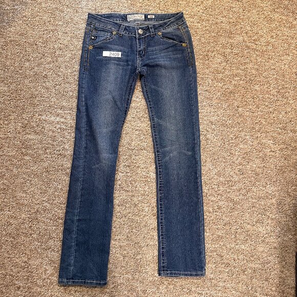 MEK Denim Plymouth Straight Jeans Mens 34x34 (Actual 36.5 x 33) Black Distressed - Picture 7 of 9